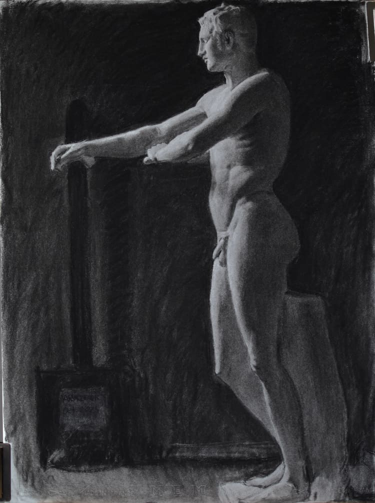 Charcoal figure study 8 from the series