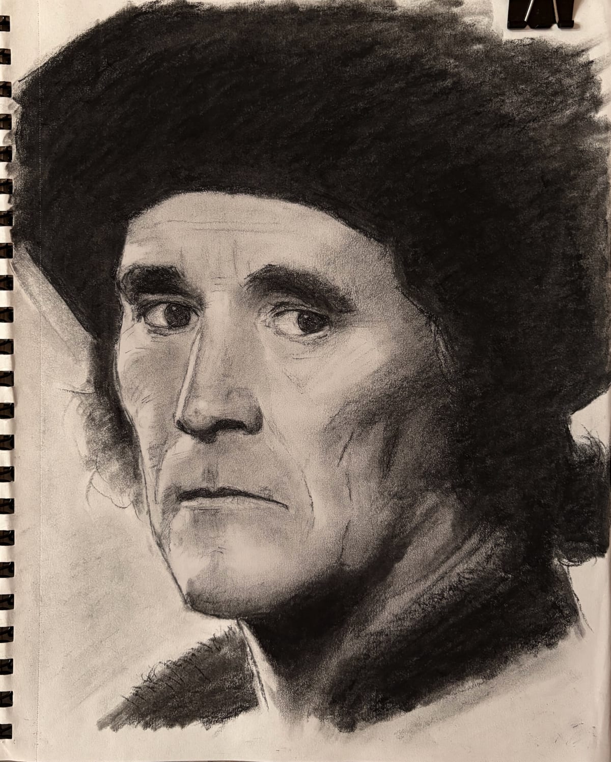 Final charcoal portrait